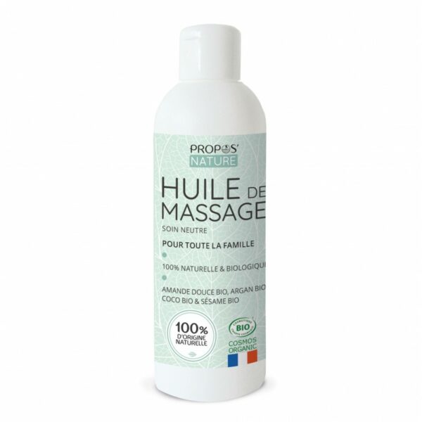 Huile de massage neutre bio 200ml