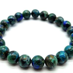 Bracelet perle 8mm Azurite