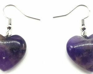 Boucle d'oreilles cœur Améthyste