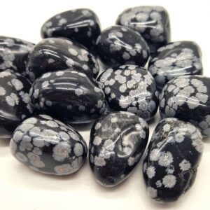 Pierre roulée Obsidienne Neige