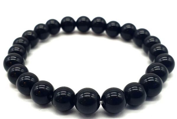 Bracelet perle 8mm Obsidienne noir