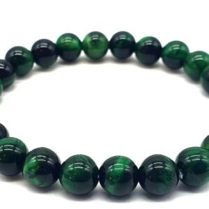 Bracelet perle 8mm Œil de Tigre vert