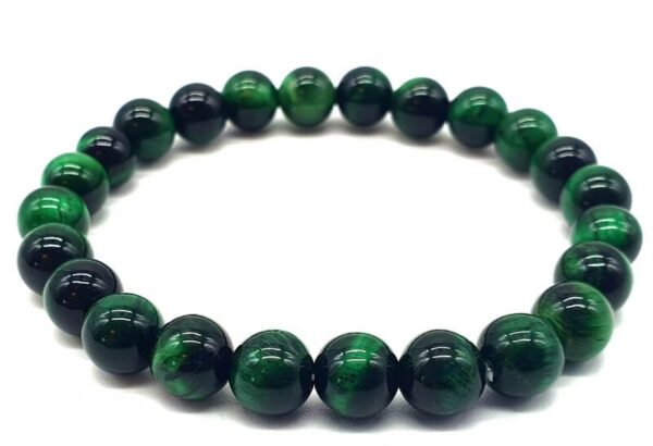 Bracelet perle 8mm Œil de Tigre vert