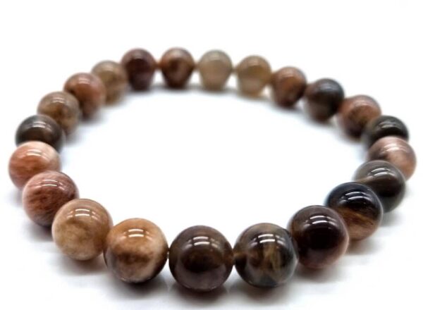 Bracelet perle 8mm Pierre du Soleil noir