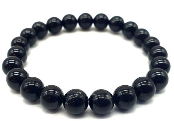 Bracelet perle 8mm Tourmaline noir